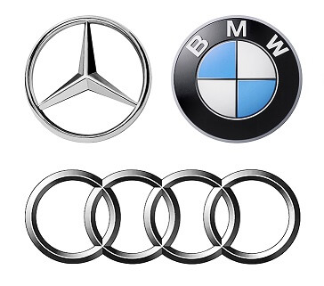 Audi, BMW or Mercedes Logos